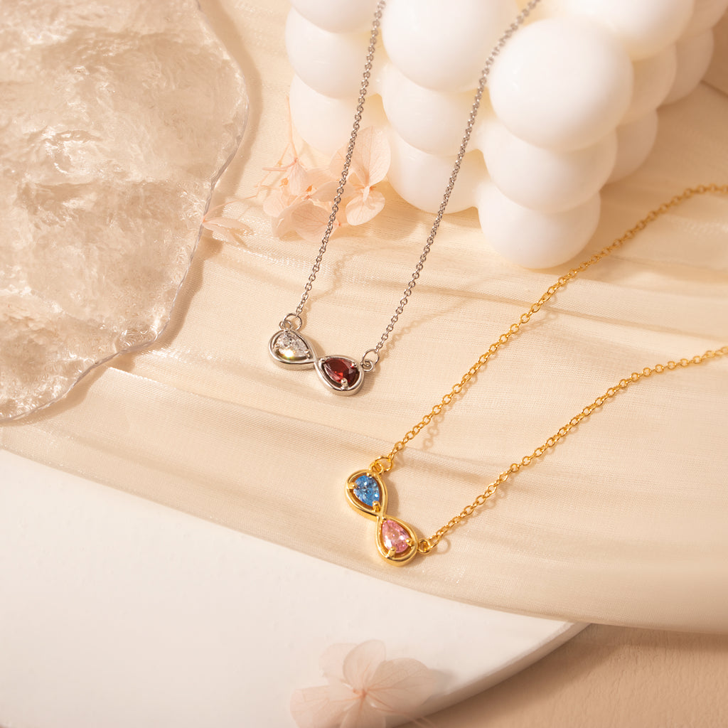 Birthstone Infinity Necklace