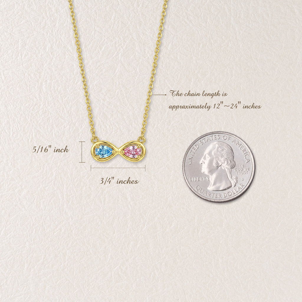 Birthstone Infinity Necklace