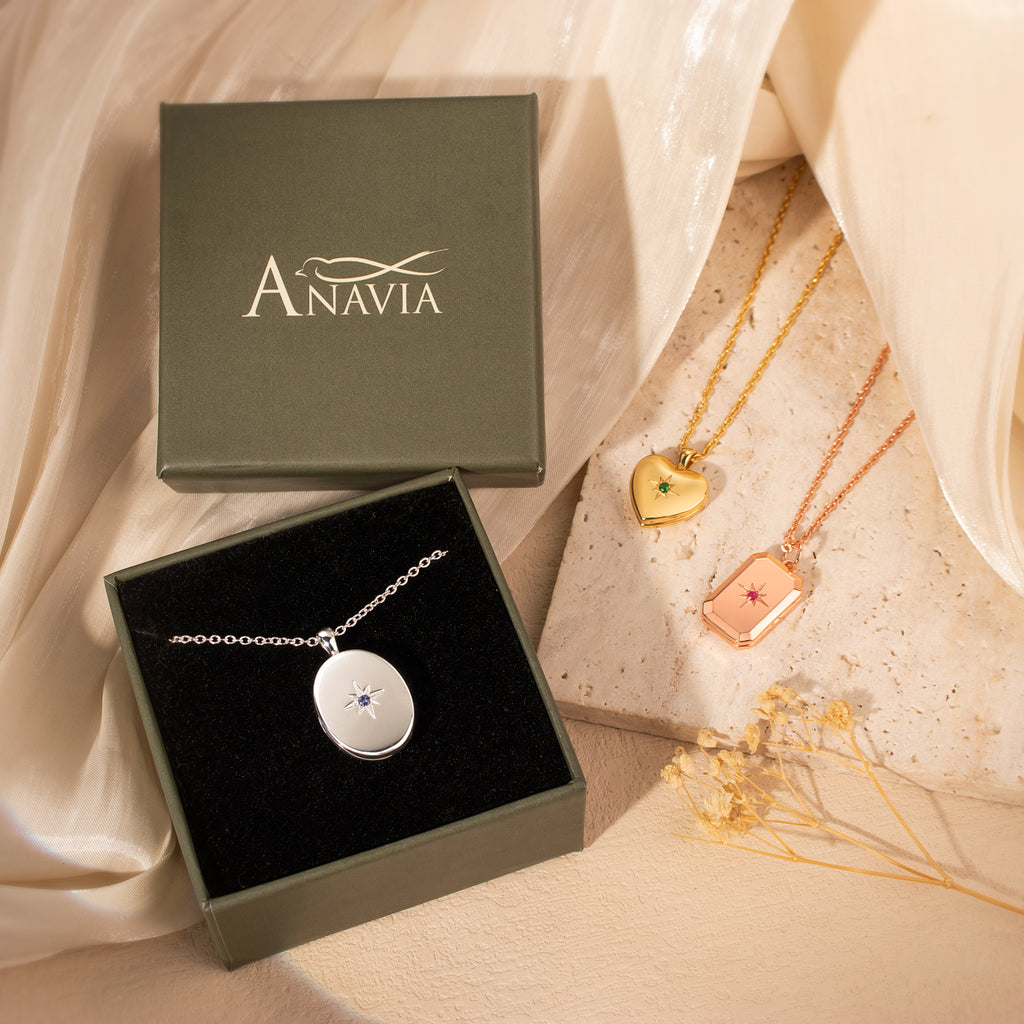 Heart Birthstone Pet Photo Locket Necklace