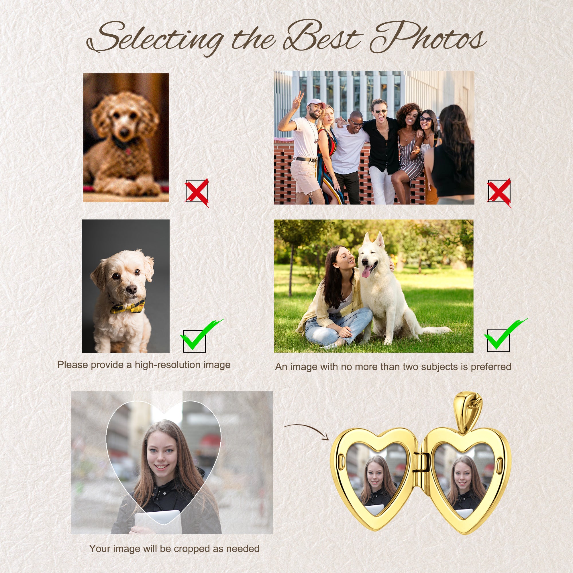 Heart Birthstone Pet Photo Locket Necklace