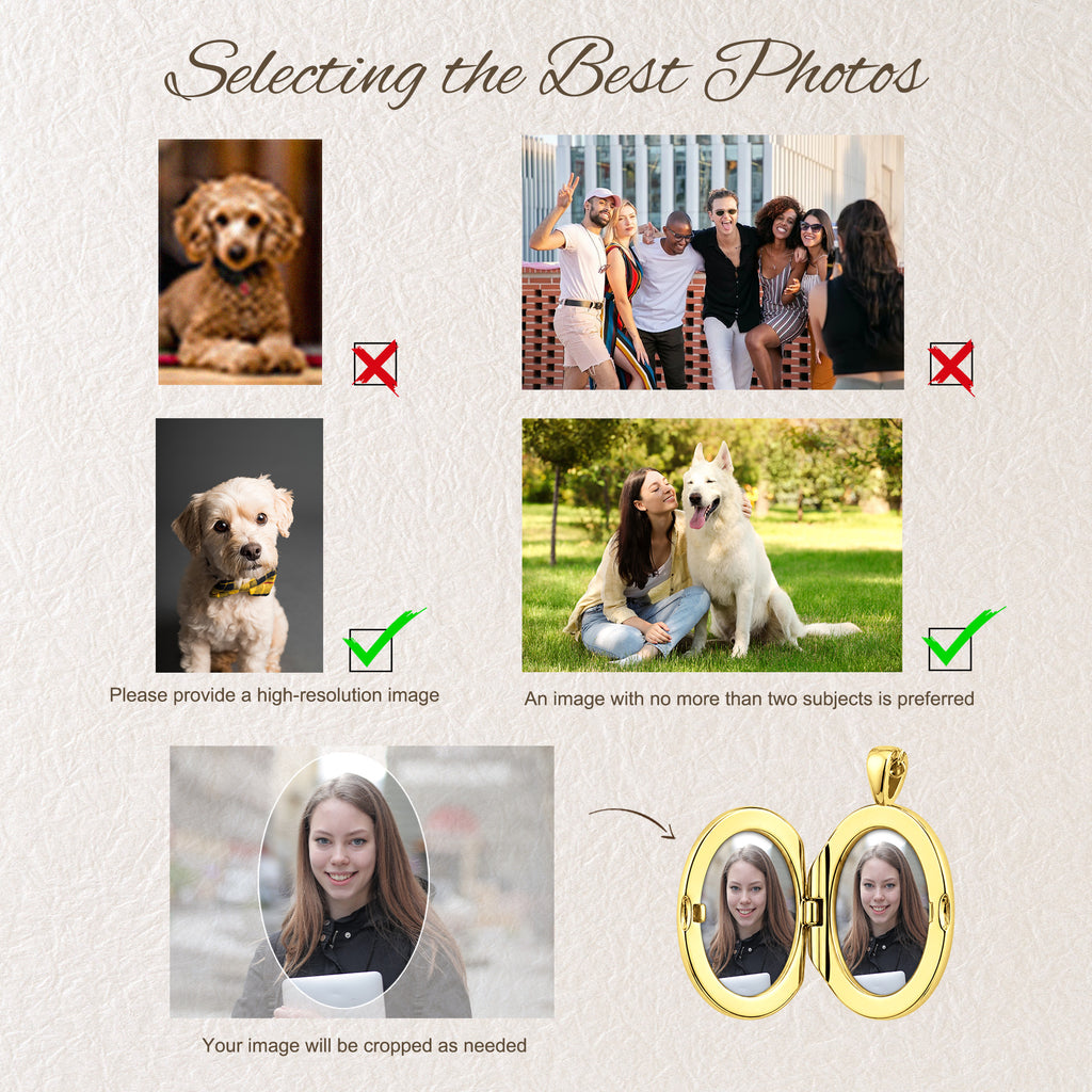 Oval Birthstone Photo Locket Necklace