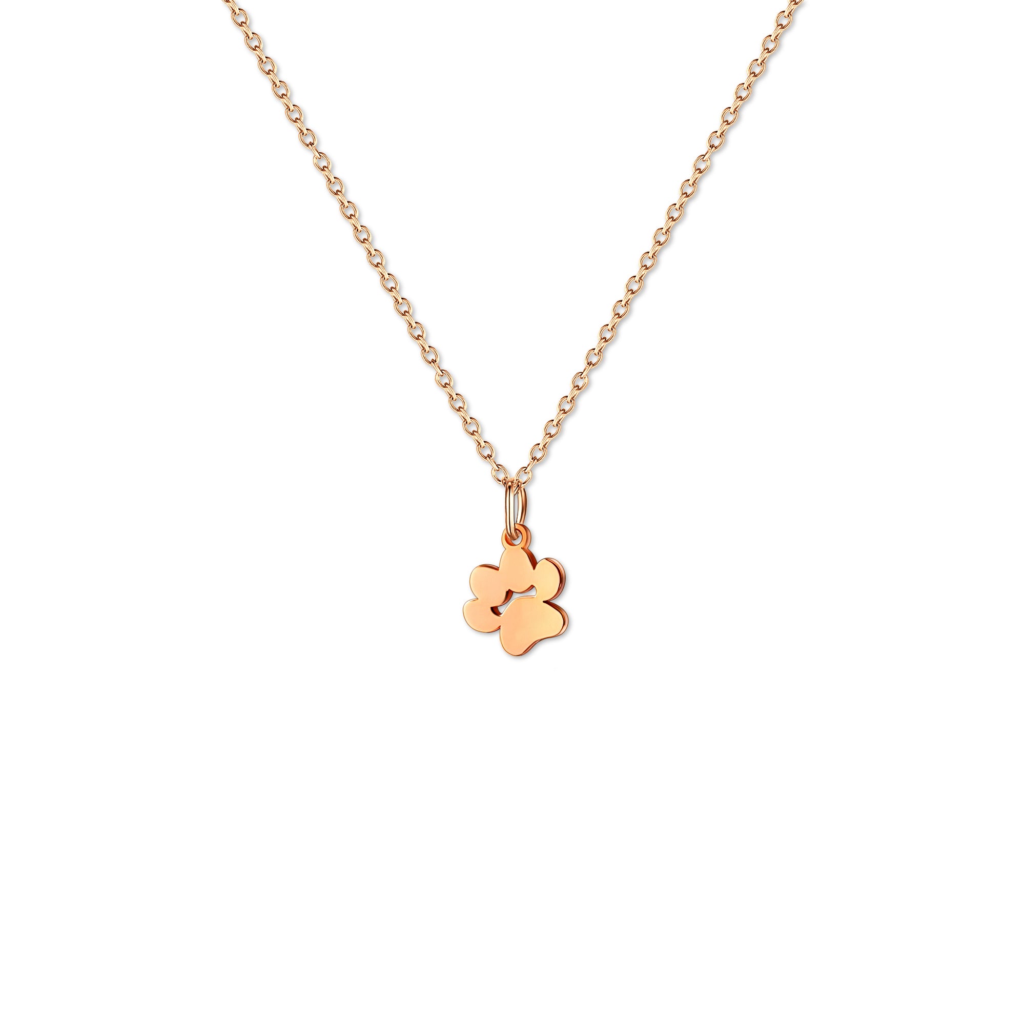 Vertical Paw Print Name Necklace