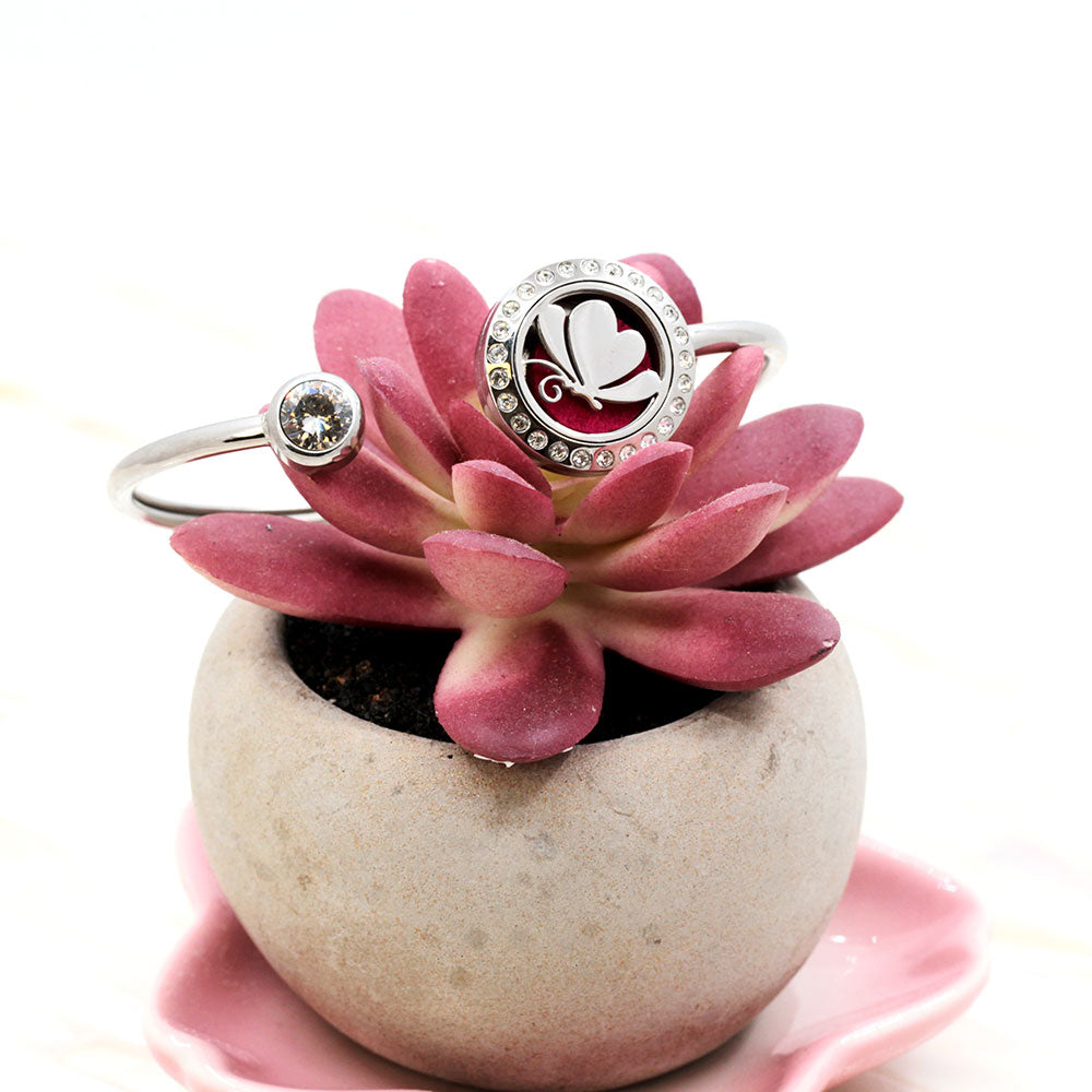 Butterfly Aromatherapy Cuff Bangle