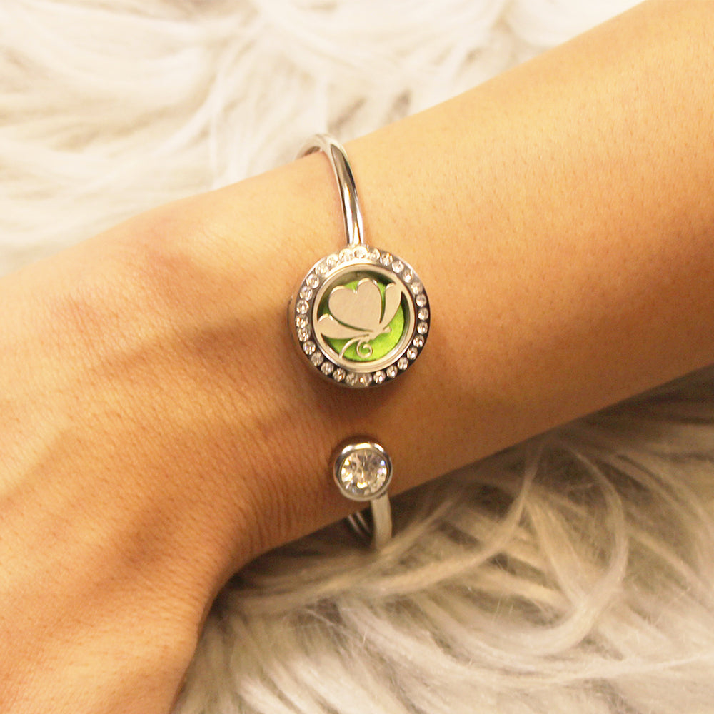 Butterfly Aromatherapy Cuff Bangle