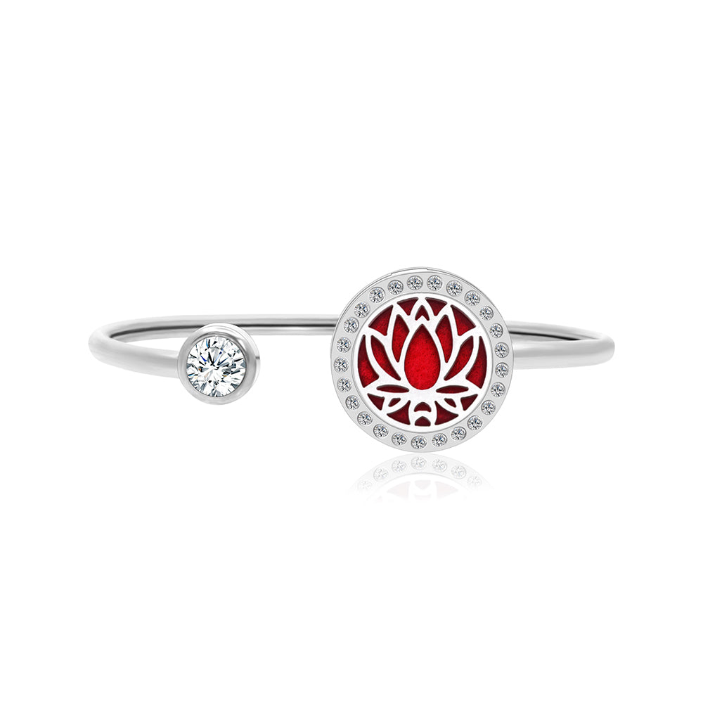 Lotus Aromatherapy Essential Oil Twistable Bangle