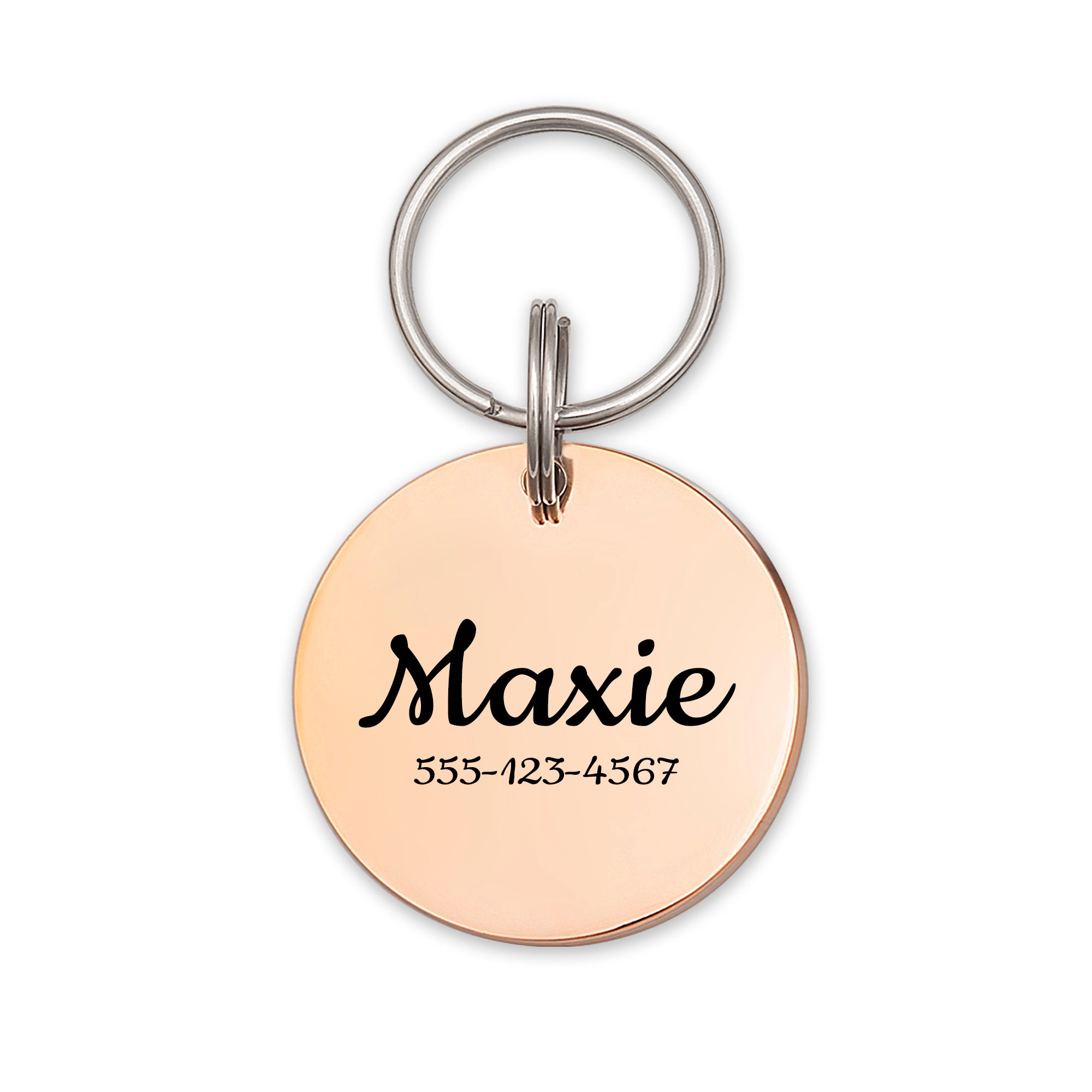 Round Stainless Steel Pet ID Dog Tag