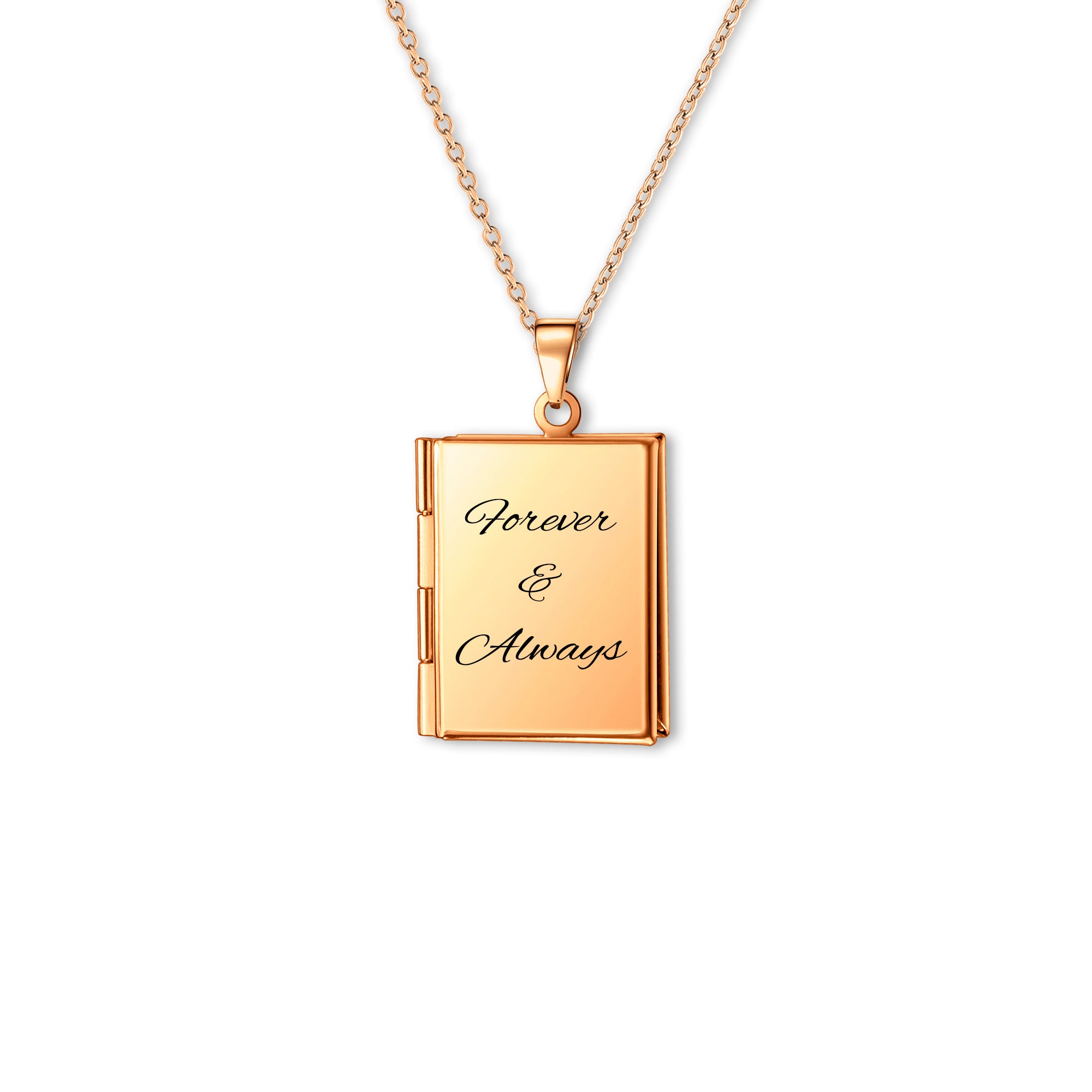 Square Photo Locket Necklace