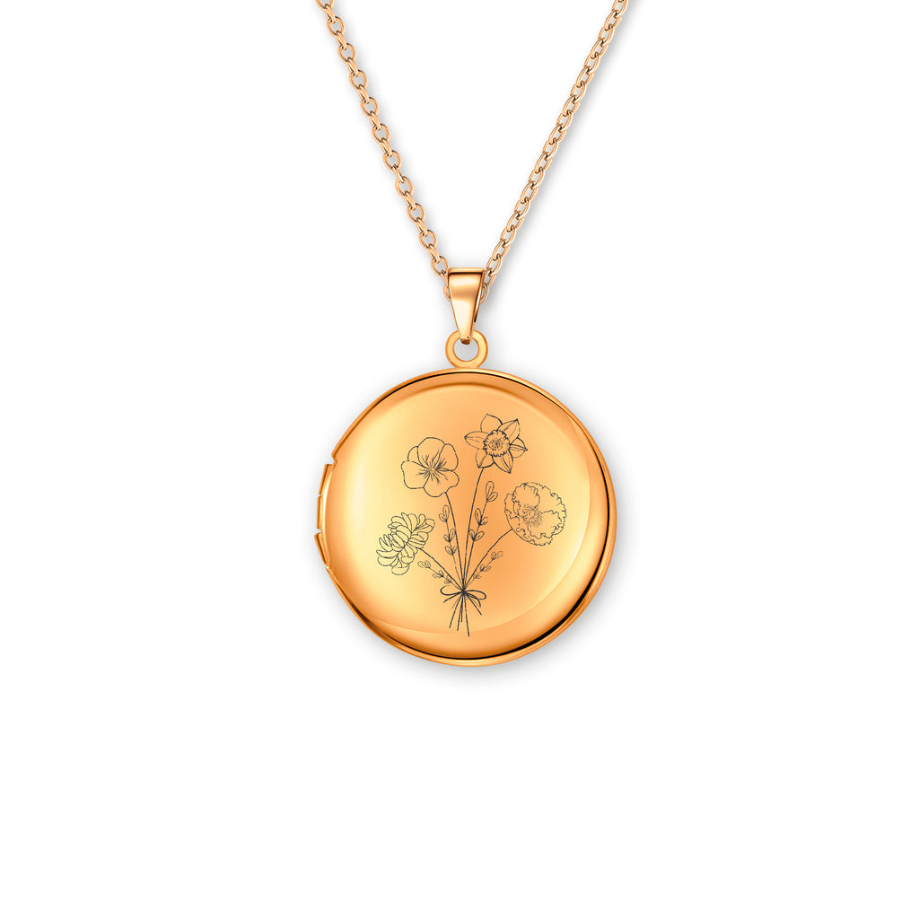 Build Your Own Bouquet Photo Locket Necklace