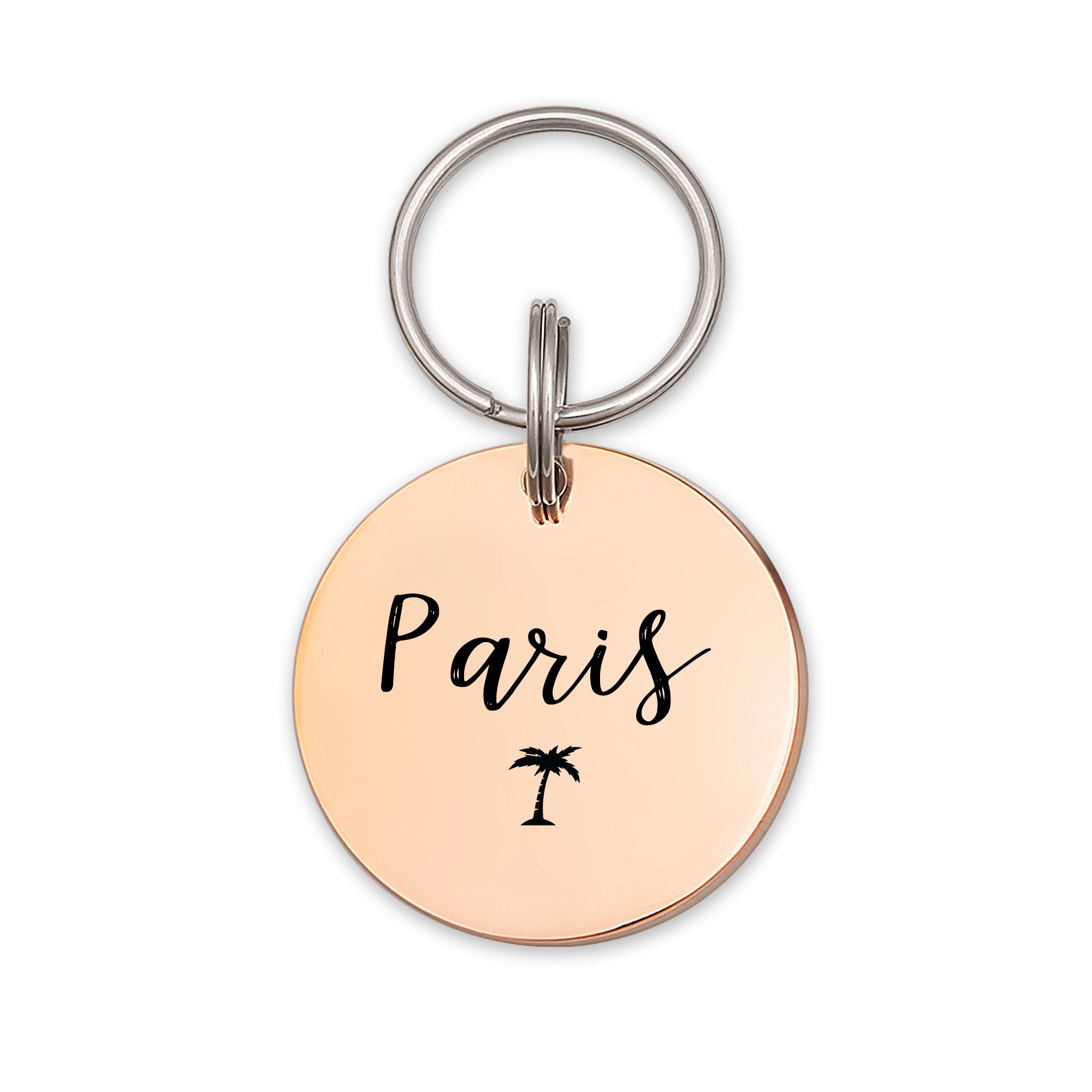 Name and Icon Round Pet ID Dog Tag