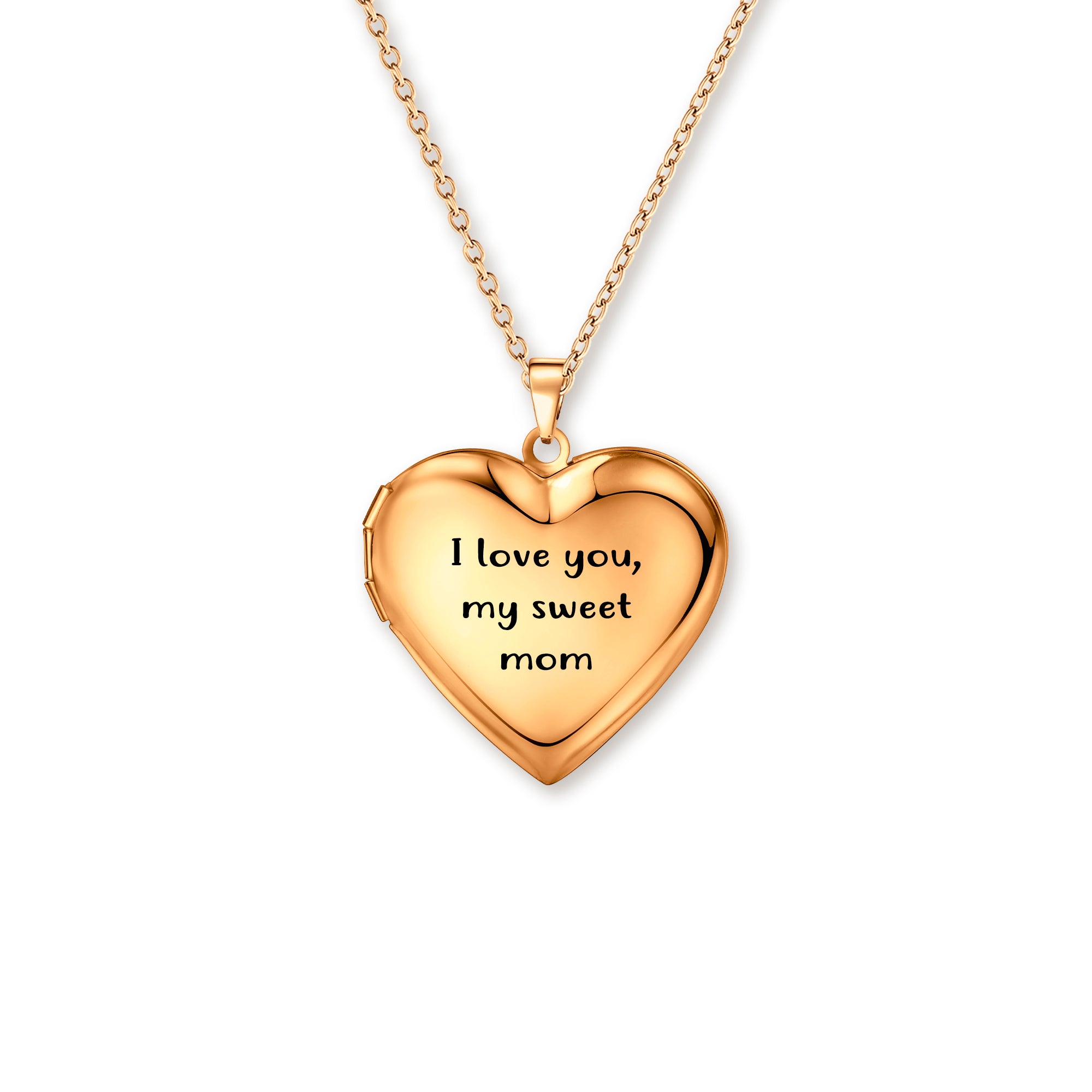 Personalized Heart Photo Locket Necklace