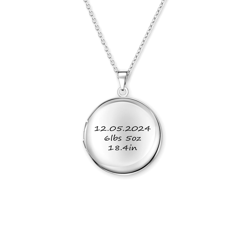 Round Photo Locket Necklace