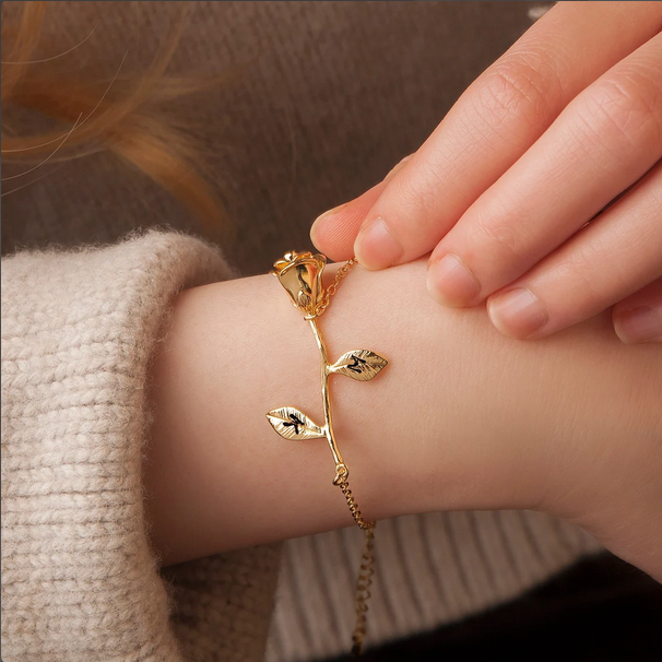 To My Beautiful Mom Rose Bracelet Jewelry Gift Set