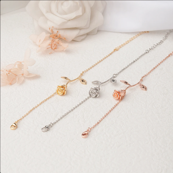 To My Beautiful Mom Rose Bracelet Jewelry Gift Set
