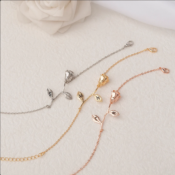 To My Beautiful Mom Rose Bracelet Jewelry Gift Set