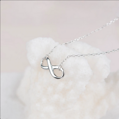 To My Beautiful Mom Sterling Silver Infinity Necklace Jewelry and Card Set