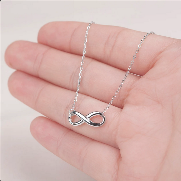 To My Beautiful Mom Sterling Silver Infinity Necklace Jewelry and Card Set