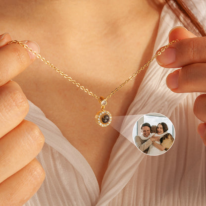 Round Photo Projection Necklace