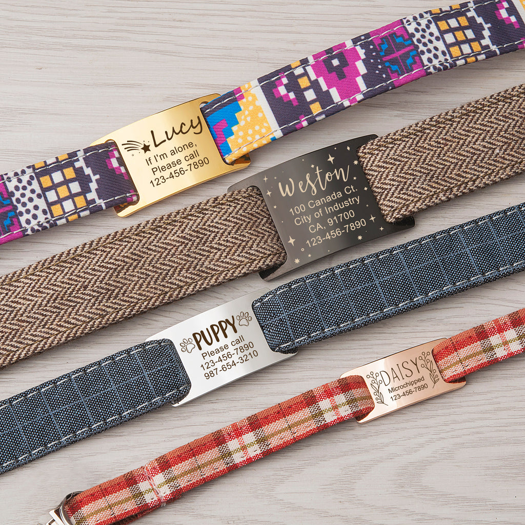 Slide-On Pet ID Tag with Designs