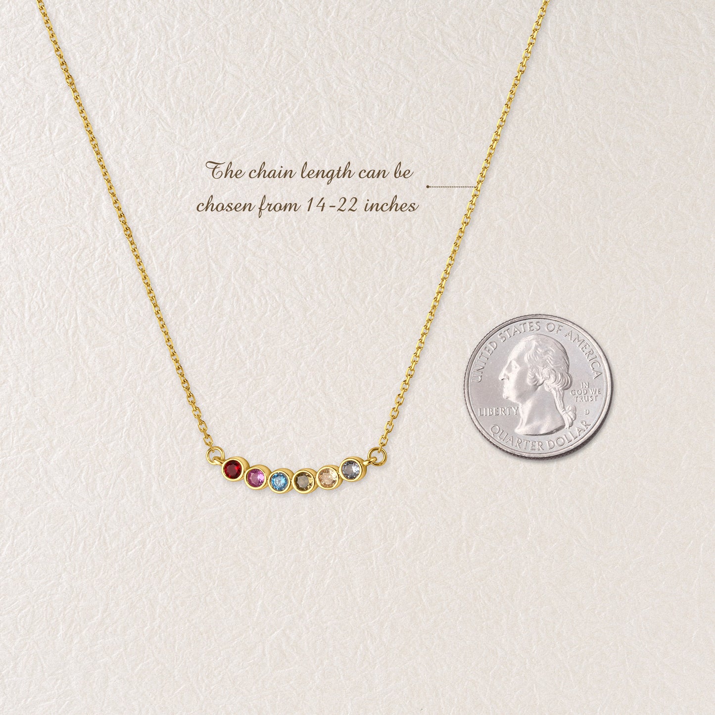 Personalized Family Birthstone Necklace