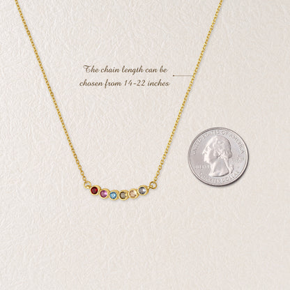 Personalized Family Birthstone Necklace