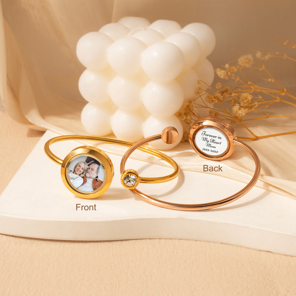 Photo Locket Cuff Bangle