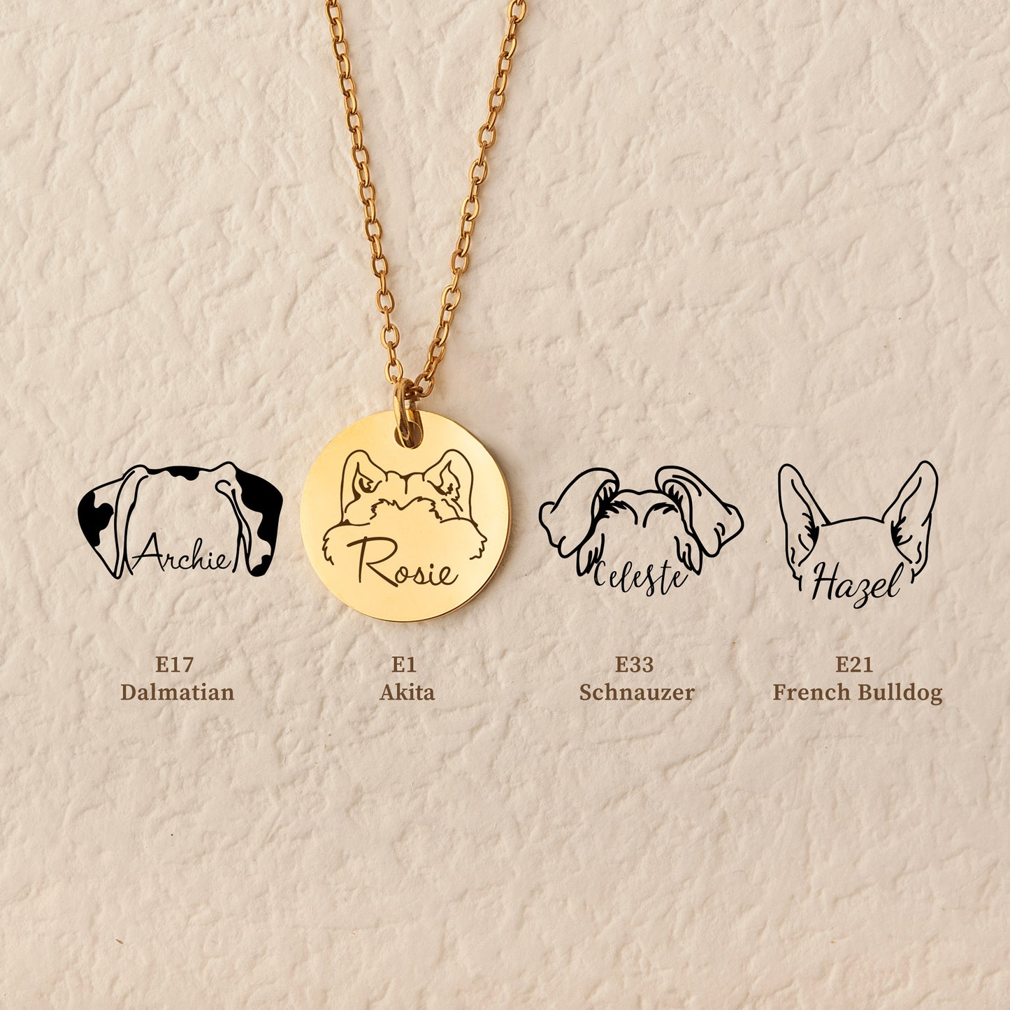 Personalized Pet Ears Necklace