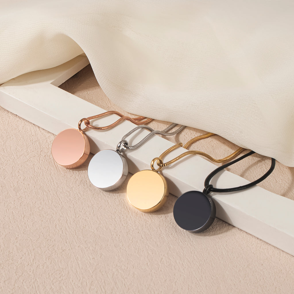 Classic Round Memorial Keepsake Necklace