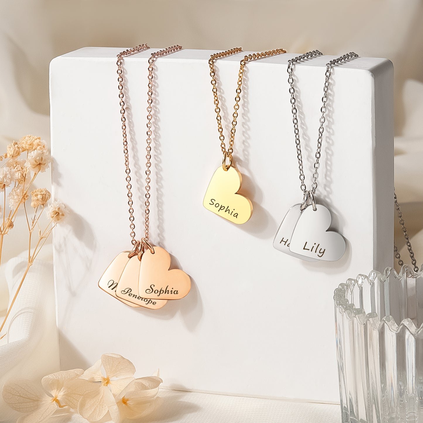 Personalized Mini Heart Necklace