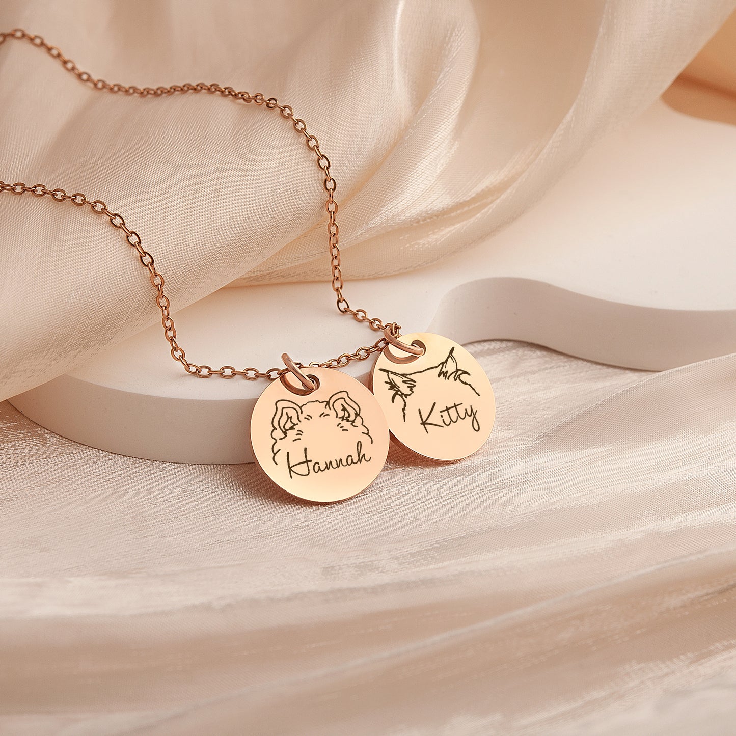 Personalized Pet Ears Necklace