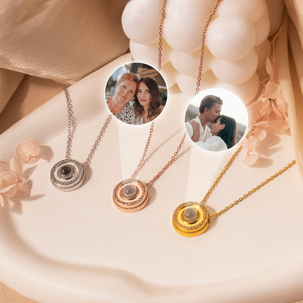 Round Photo Projection Necklace