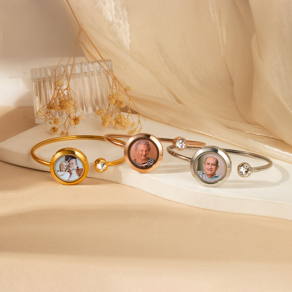 Photo Locket Cuff Bangle