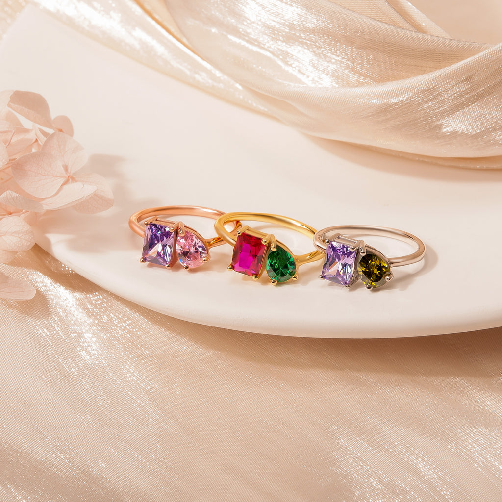 Toi et Moi Gemstone Ring