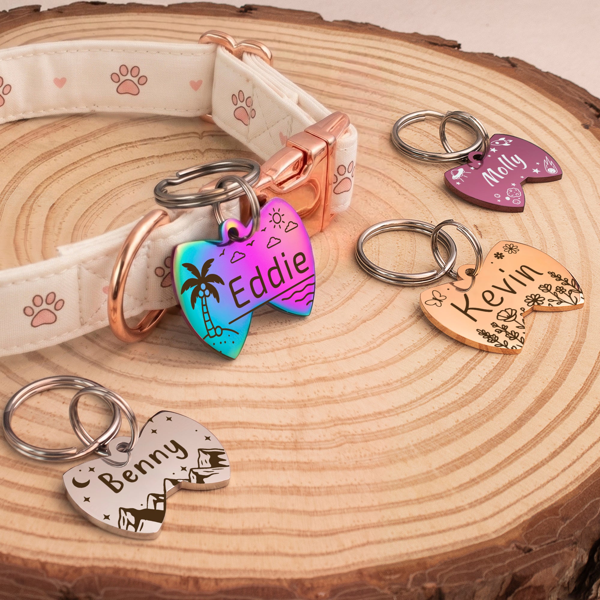 Personalized Bow Tie Stainless Steel Pet ID Tag
