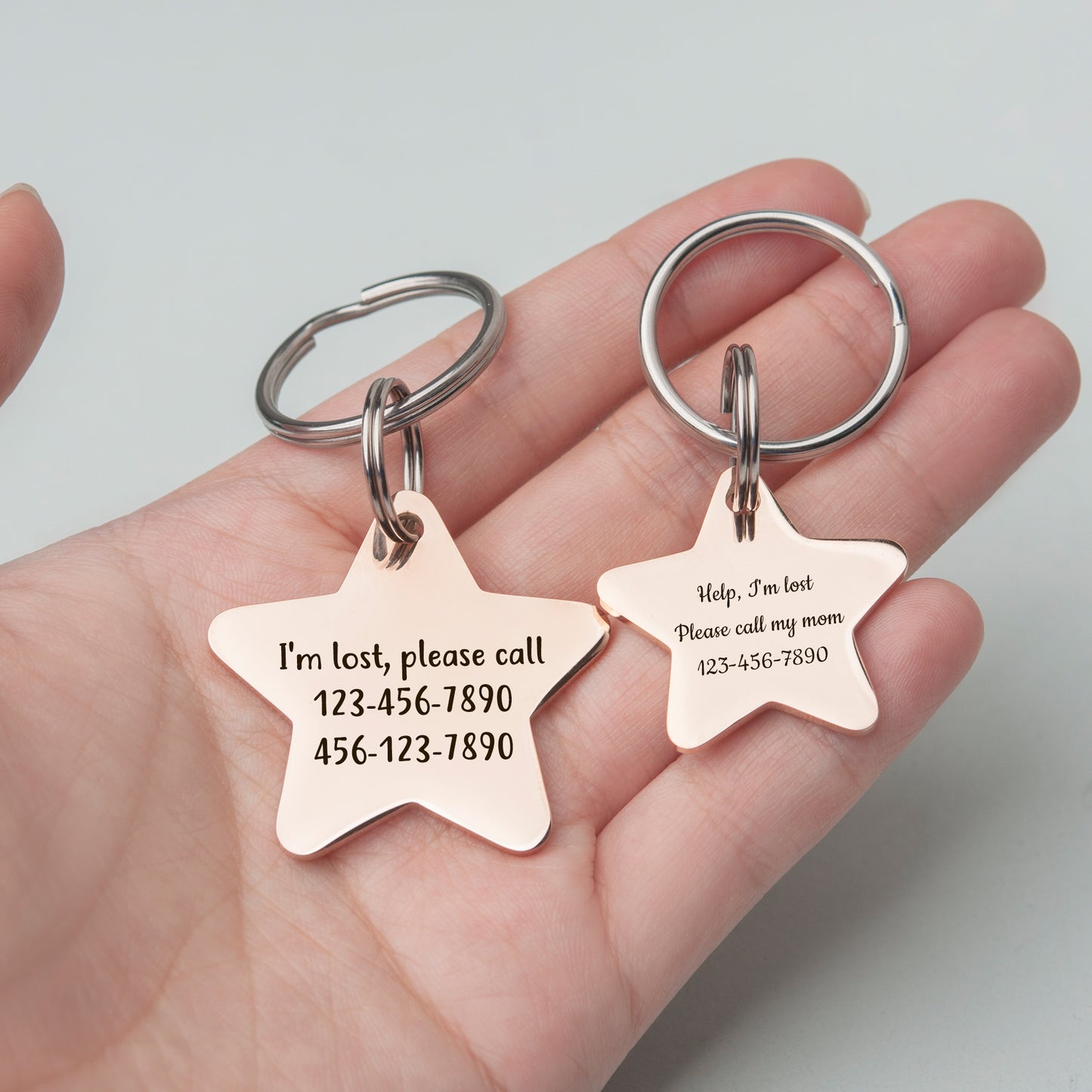 Personalized Space Themed Star Shaped Pet ID Dog Tag