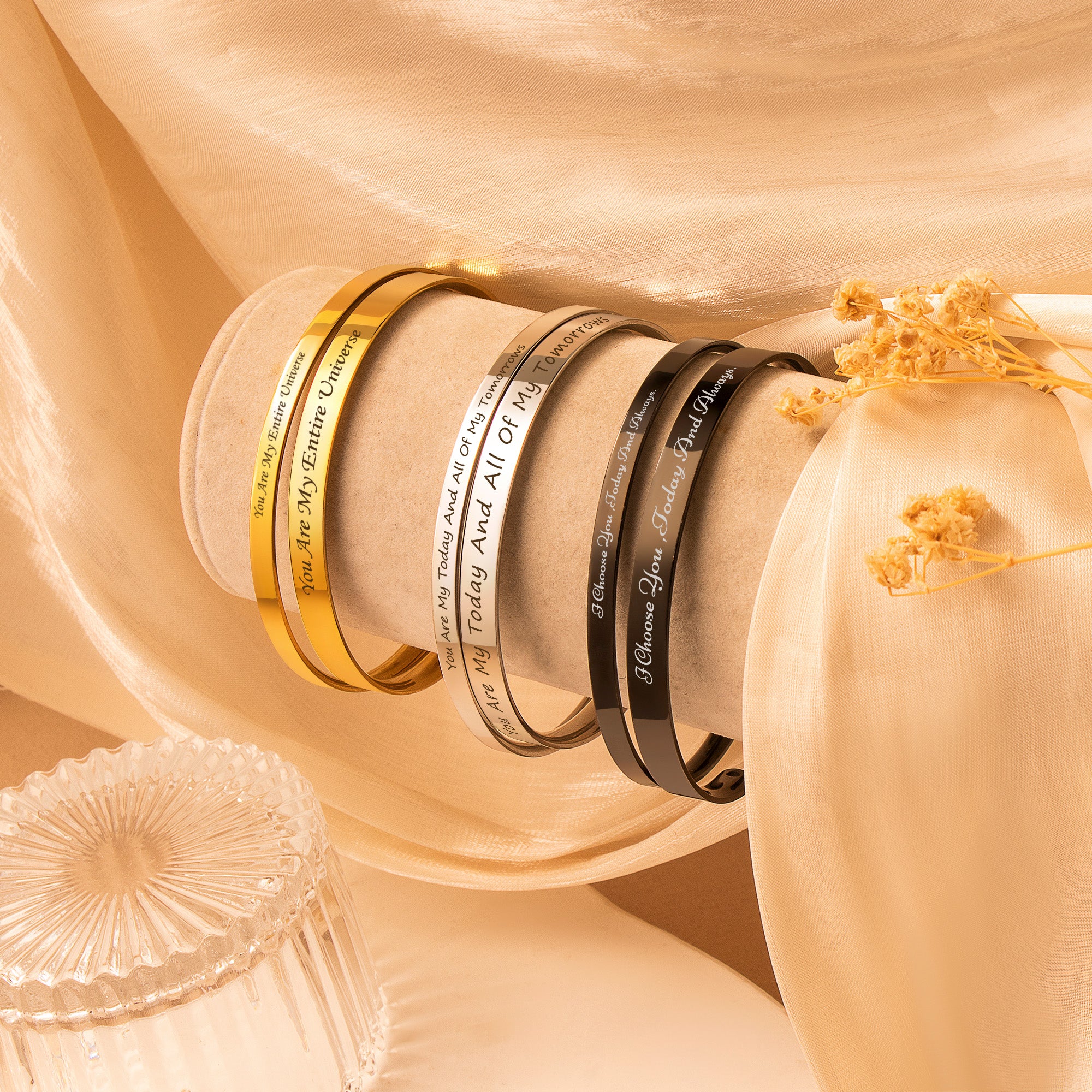 Custom Matching Cuff Bangle Set