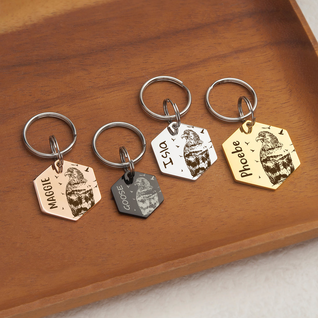 Hexagon Eagle Mountain Pet ID Dog Tag