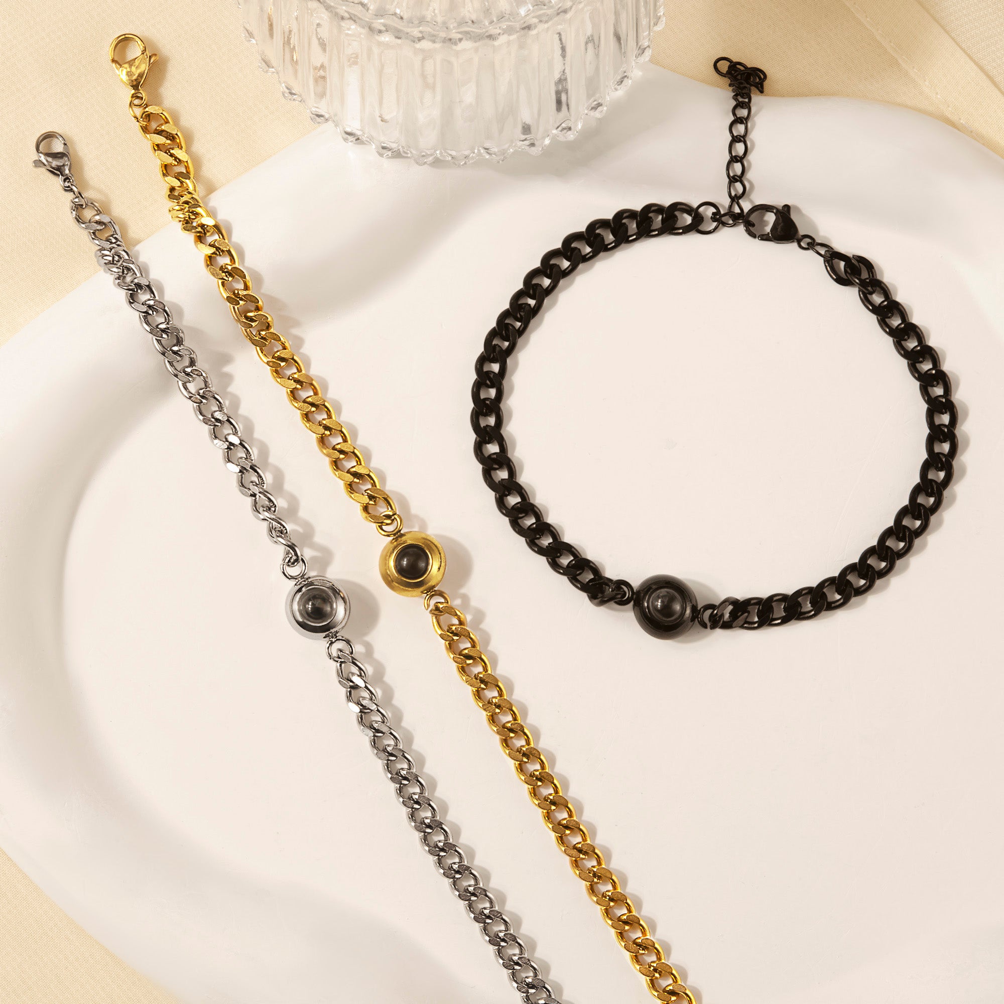 Custom Photo Projection Chain Bracelet