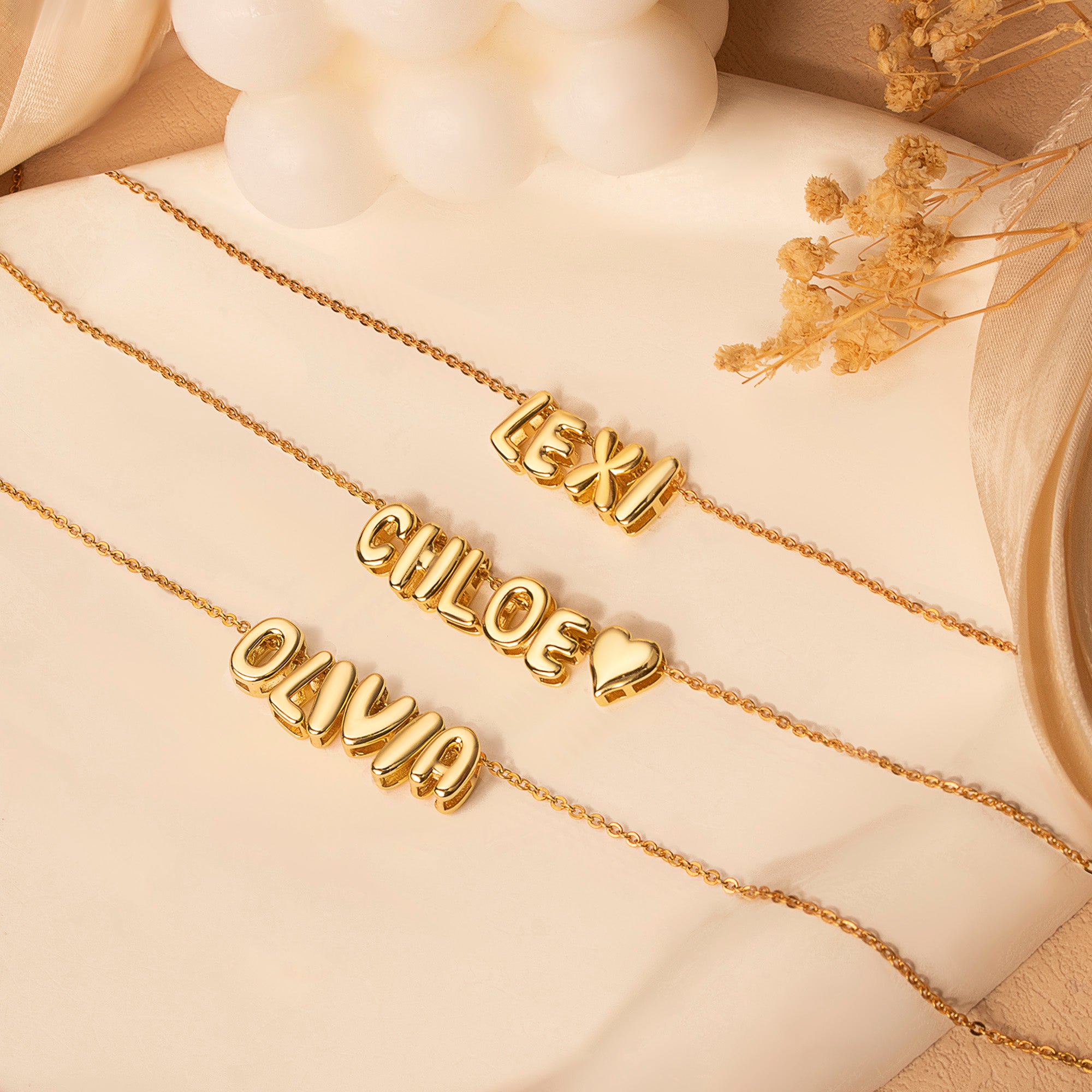 Personalized Letter Bead Name Necklace