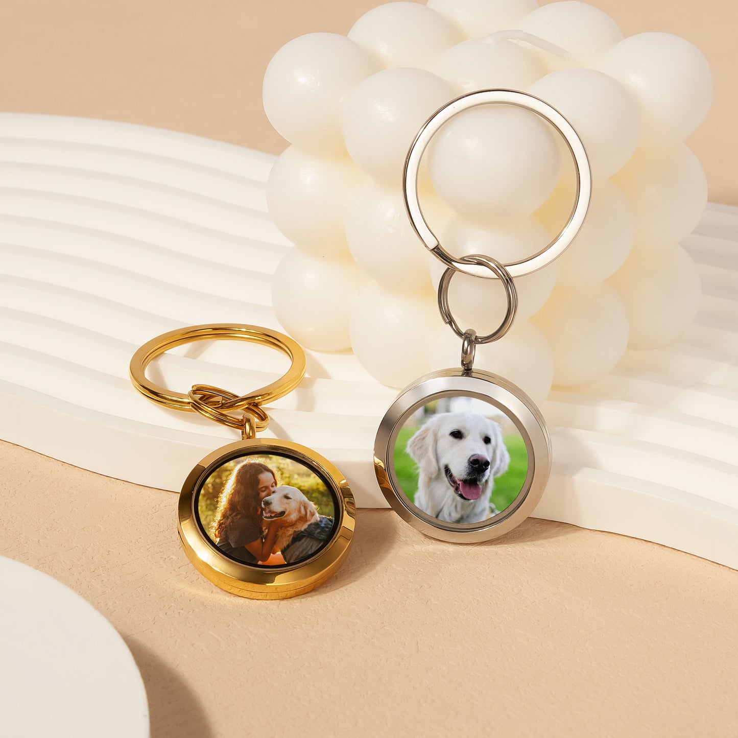 Pet Memorial Photo Locket Key Chain