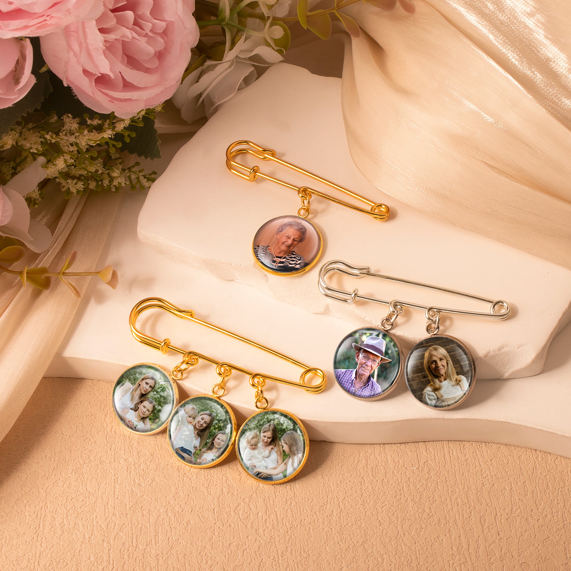 Photo Wedding Brooch