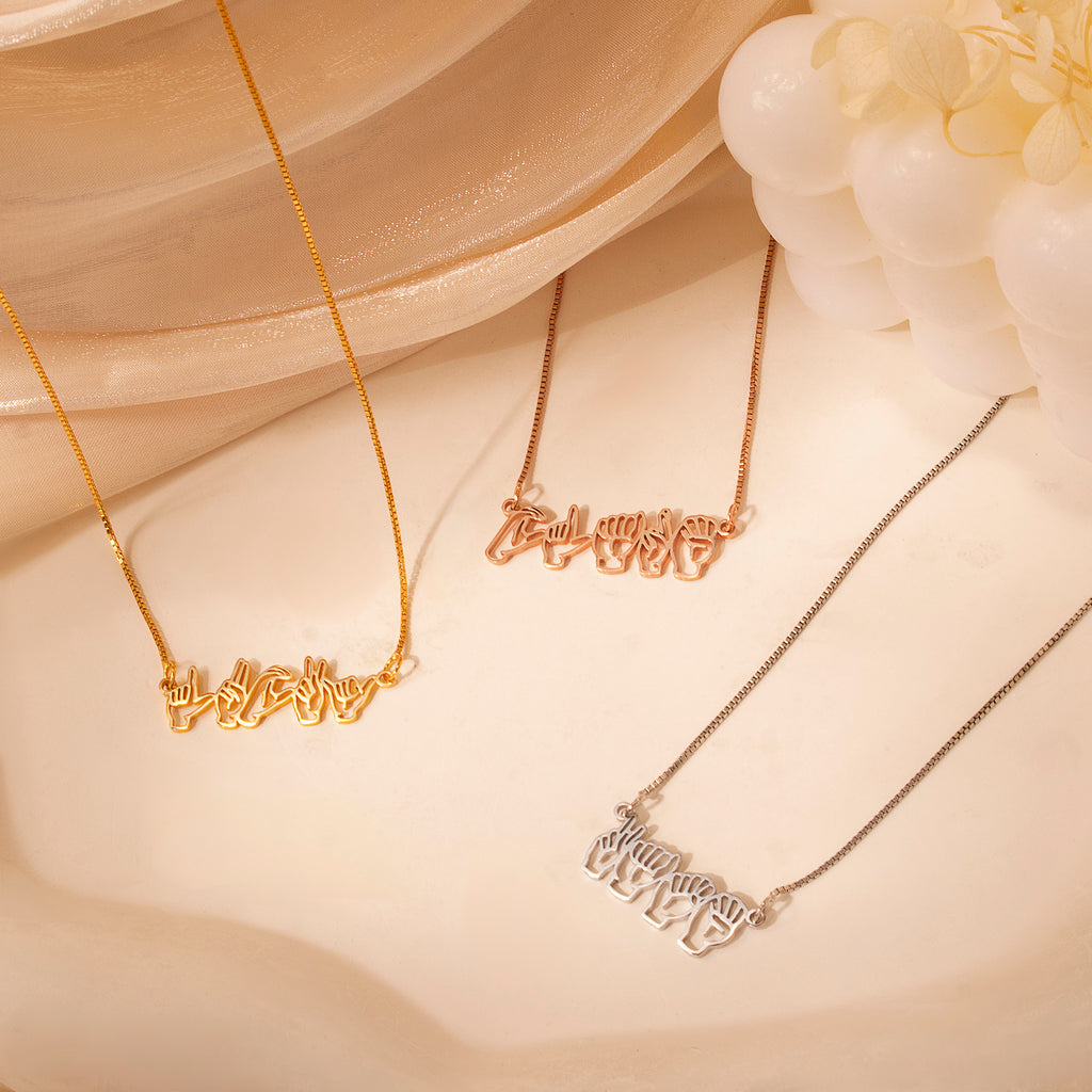 Custom Sign Language Necklace