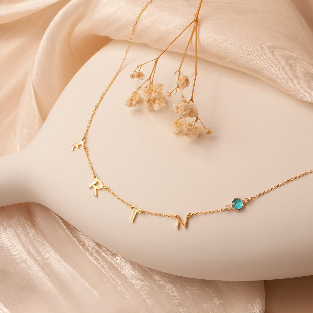 Birthstone and Charm Necklace