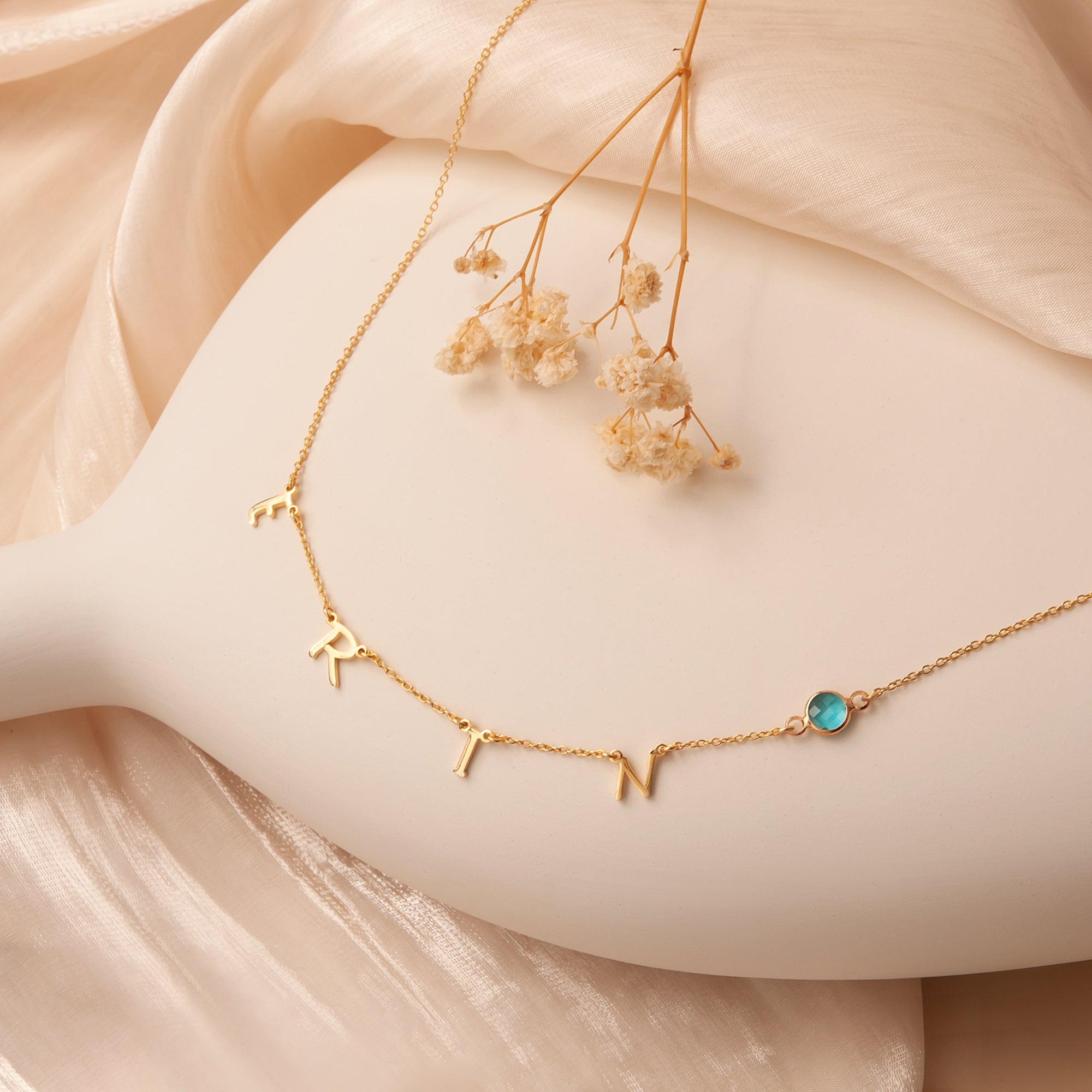 Birthstone and Charm Necklace