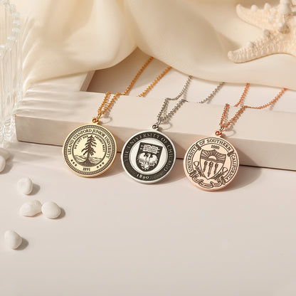 Personalized College Logo Graduation Necklace