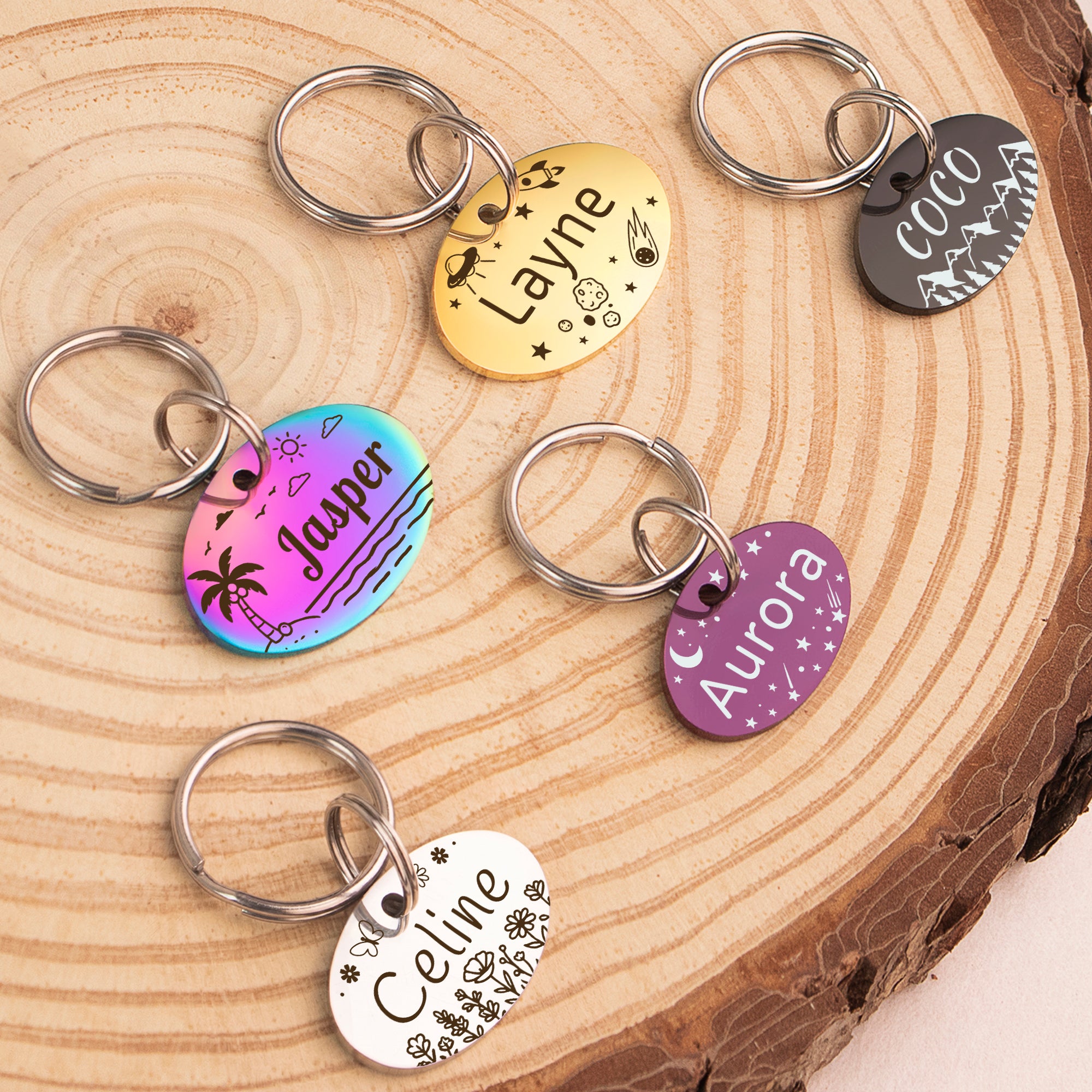 Personalized Oval Stainless Steel Pet ID Tag