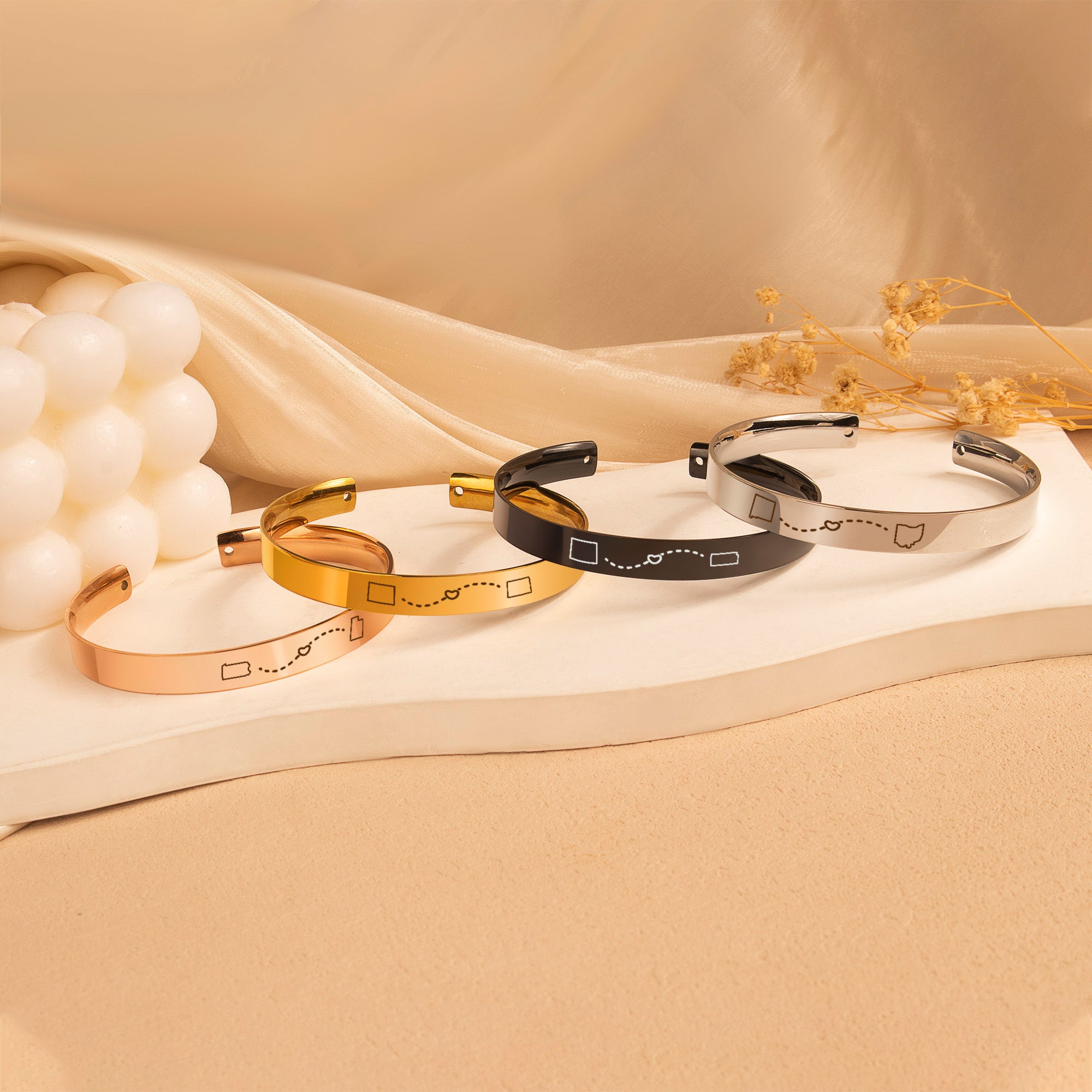 Long Distance 8mm Cuff Bangle