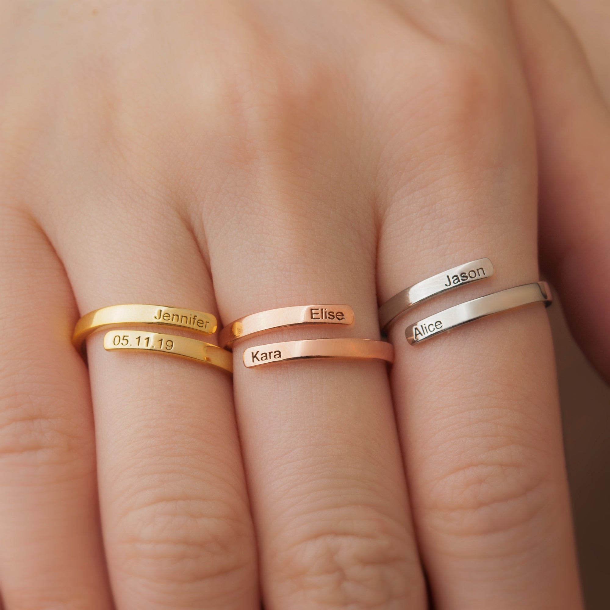 Custom Two Layer Wrap Ring