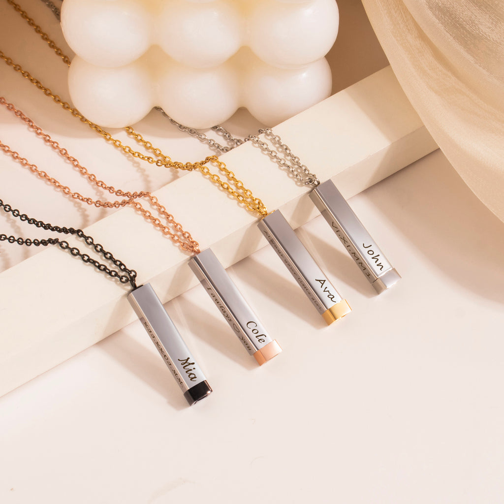 Hidden Message Bar Necklace