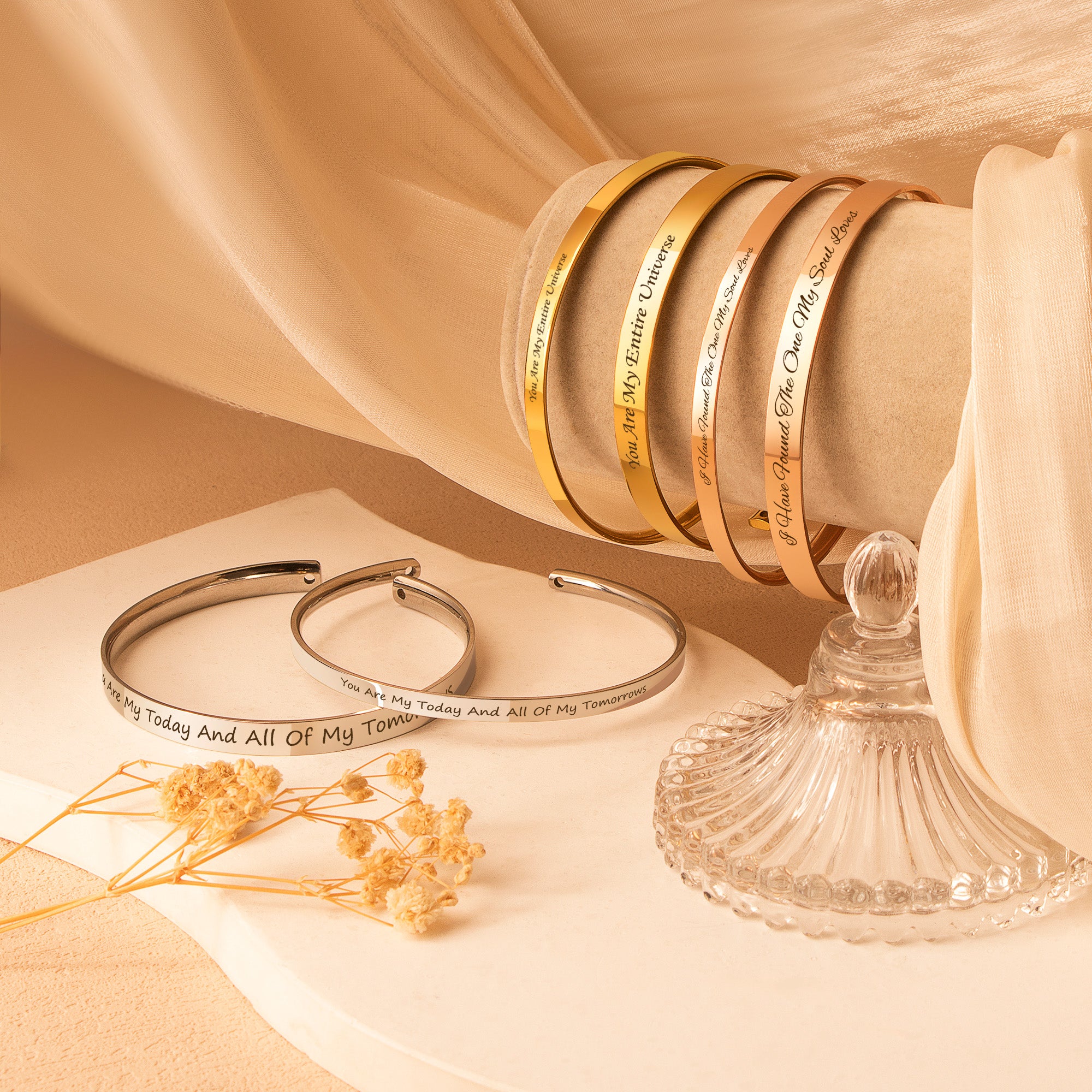 Custom Matching Cuff Bangle Set