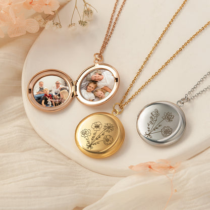 Build Your Own Bouquet Photo Locket Necklace